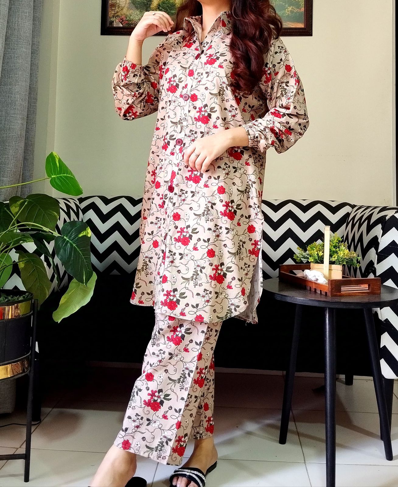 Printed Khaddar 2 pc Suit (Pattern E)