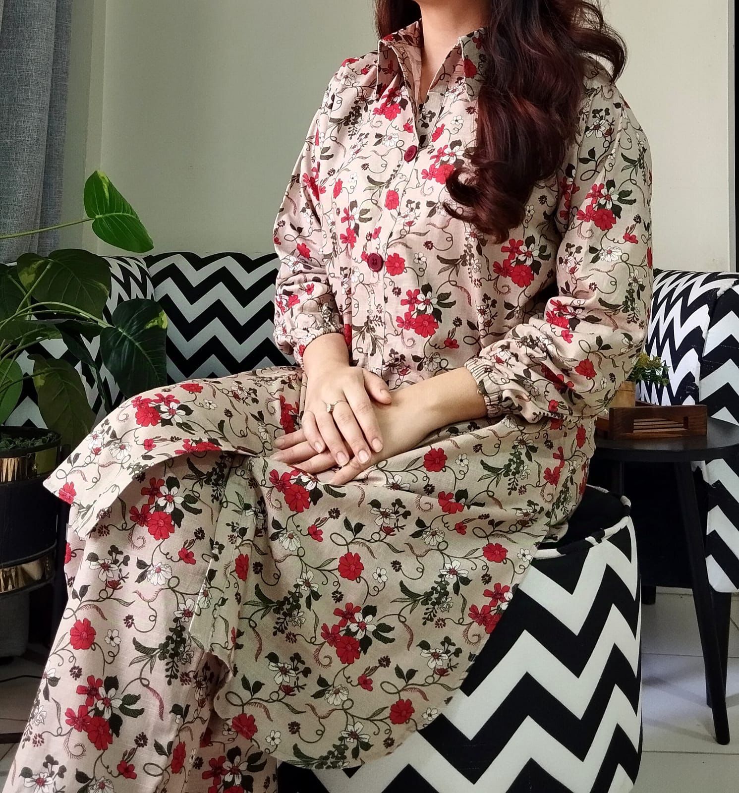 Printed Khaddar 2 pc Suit (Pattern E)