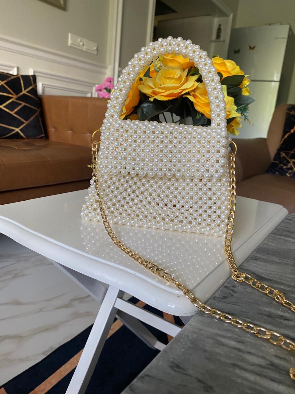 White pearl bag